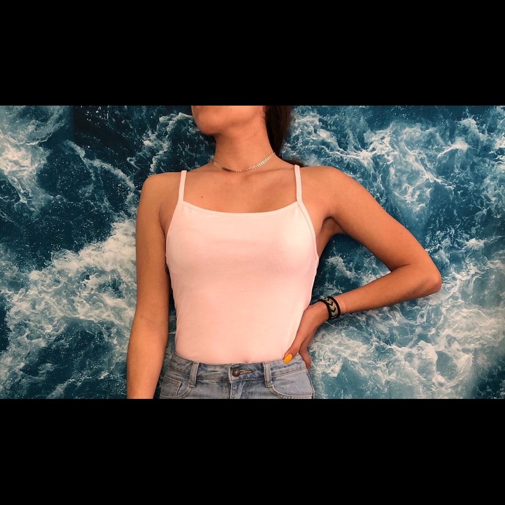 •Forever21 light pink one-piece 💧⁣